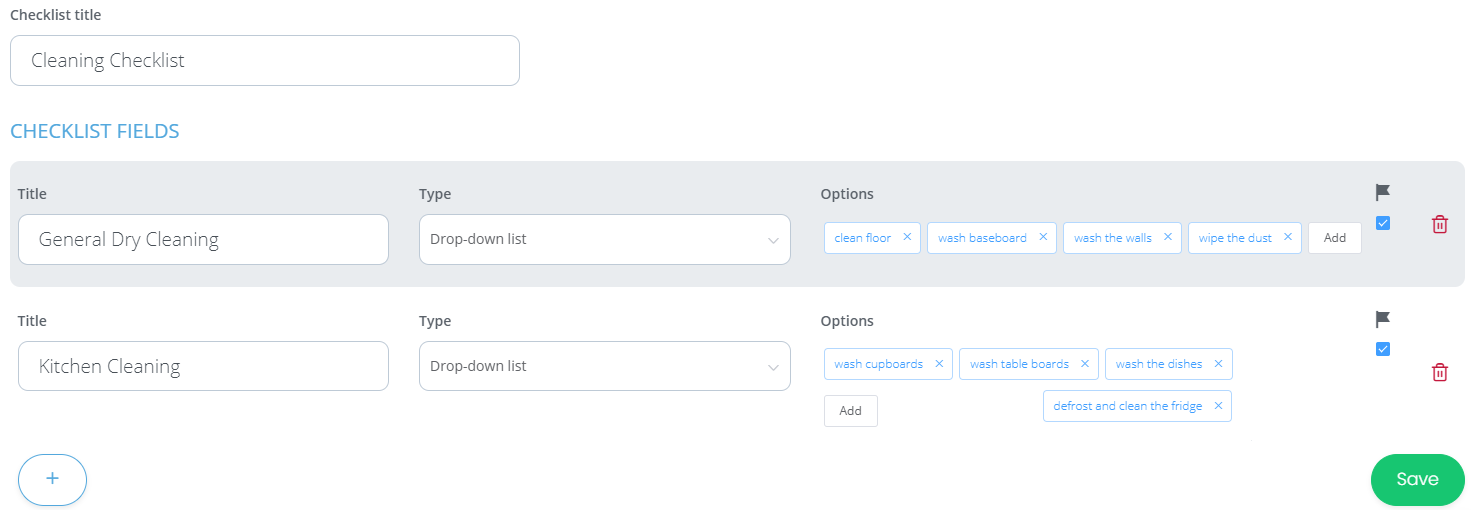 Flexible checklists to ensure proper workflows